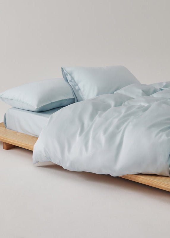 Adeline Pastel Silky Cooling TENCEL™ Bedding Set / White