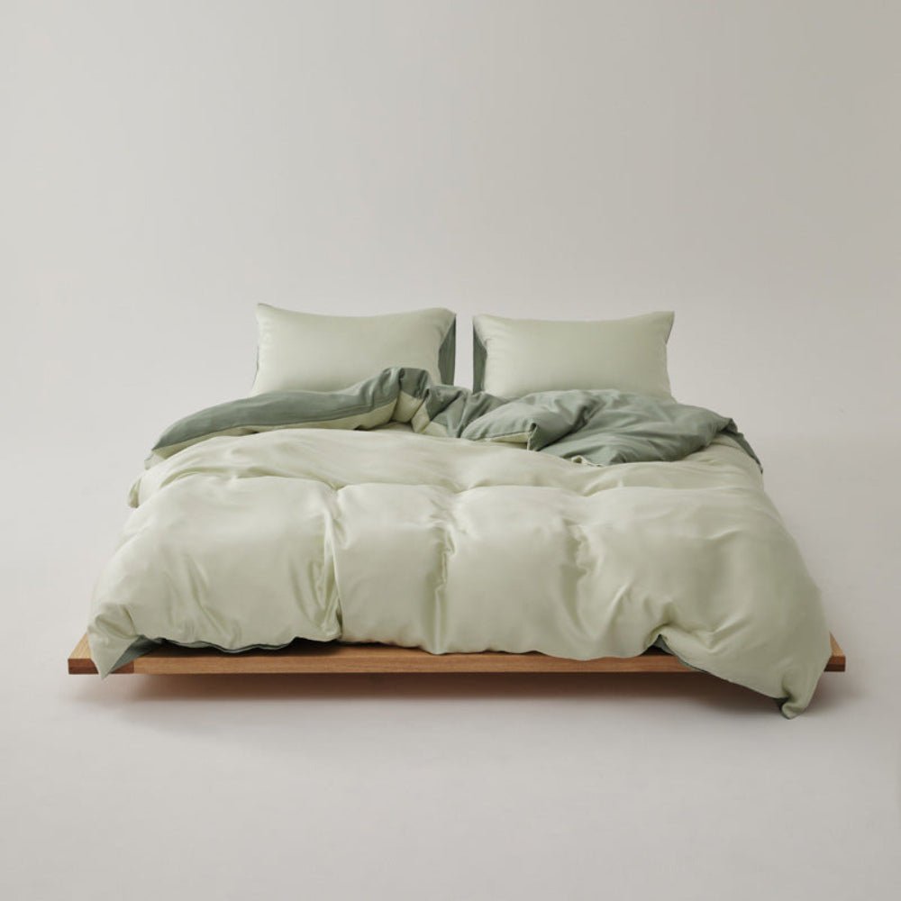 Adeline Pastel Silky Cooling TENCEL™ Bedding Set / White