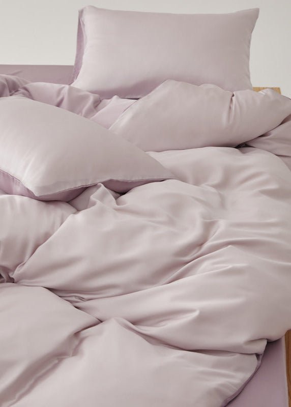 Adeline Pastel Silky Cooling TENCEL™ Bedding Set / White