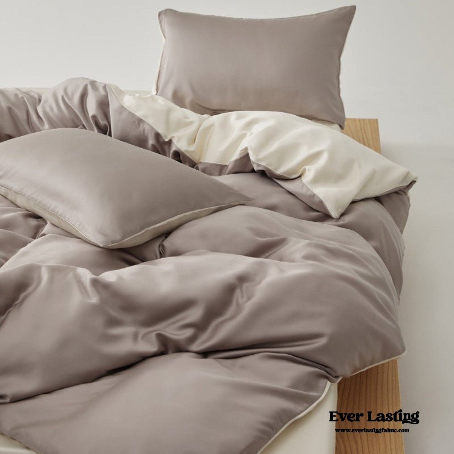 Adeline Pastel Silky Cooling TENCEL™ Bedding Set / Coffee