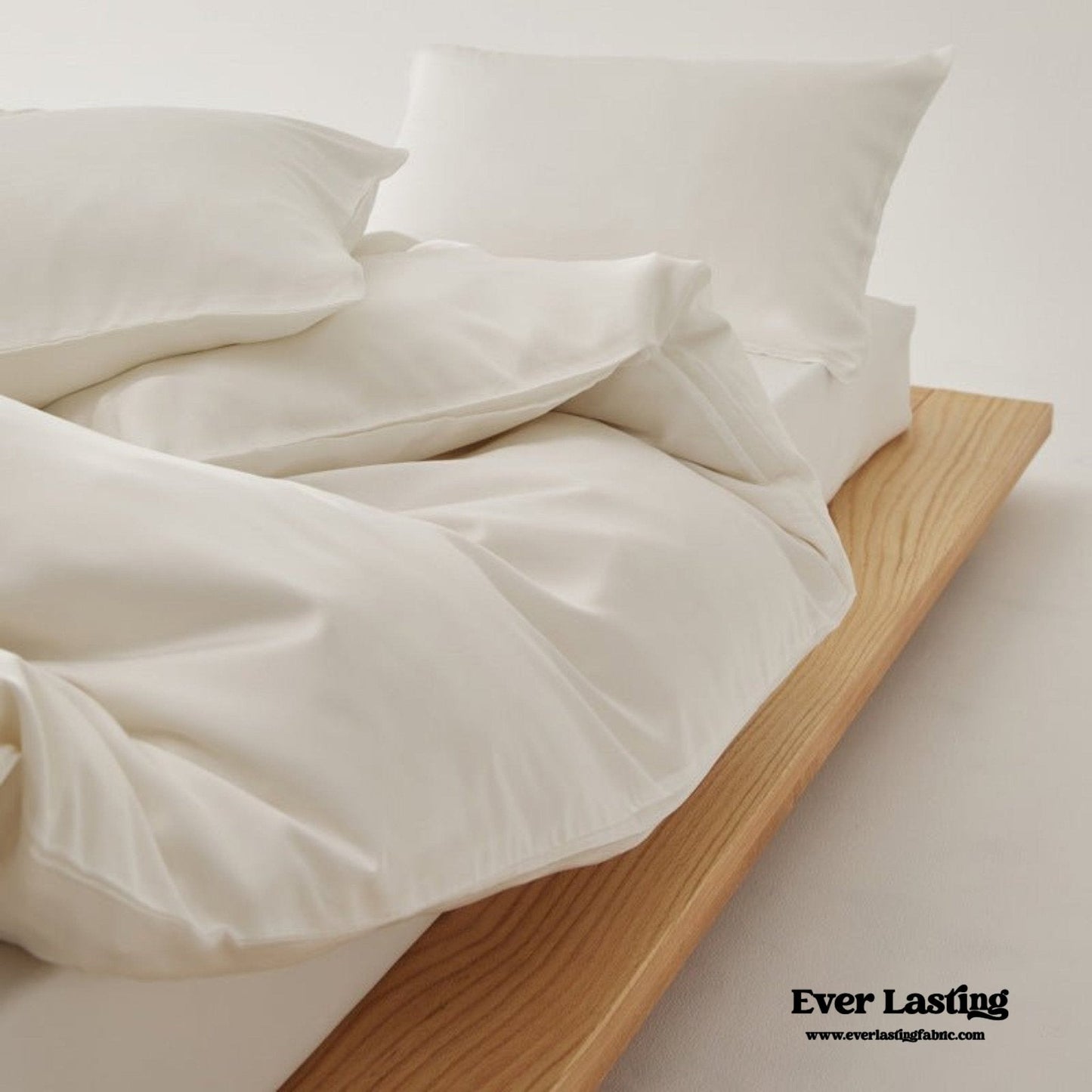 Adeline Pastel Silky Cooling TENCEL™ Bedding Set / Cream