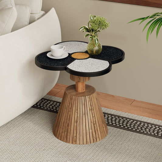 Unique Four-Leaf Clover Side Table for Living Room, Bedroom & Small Spaces