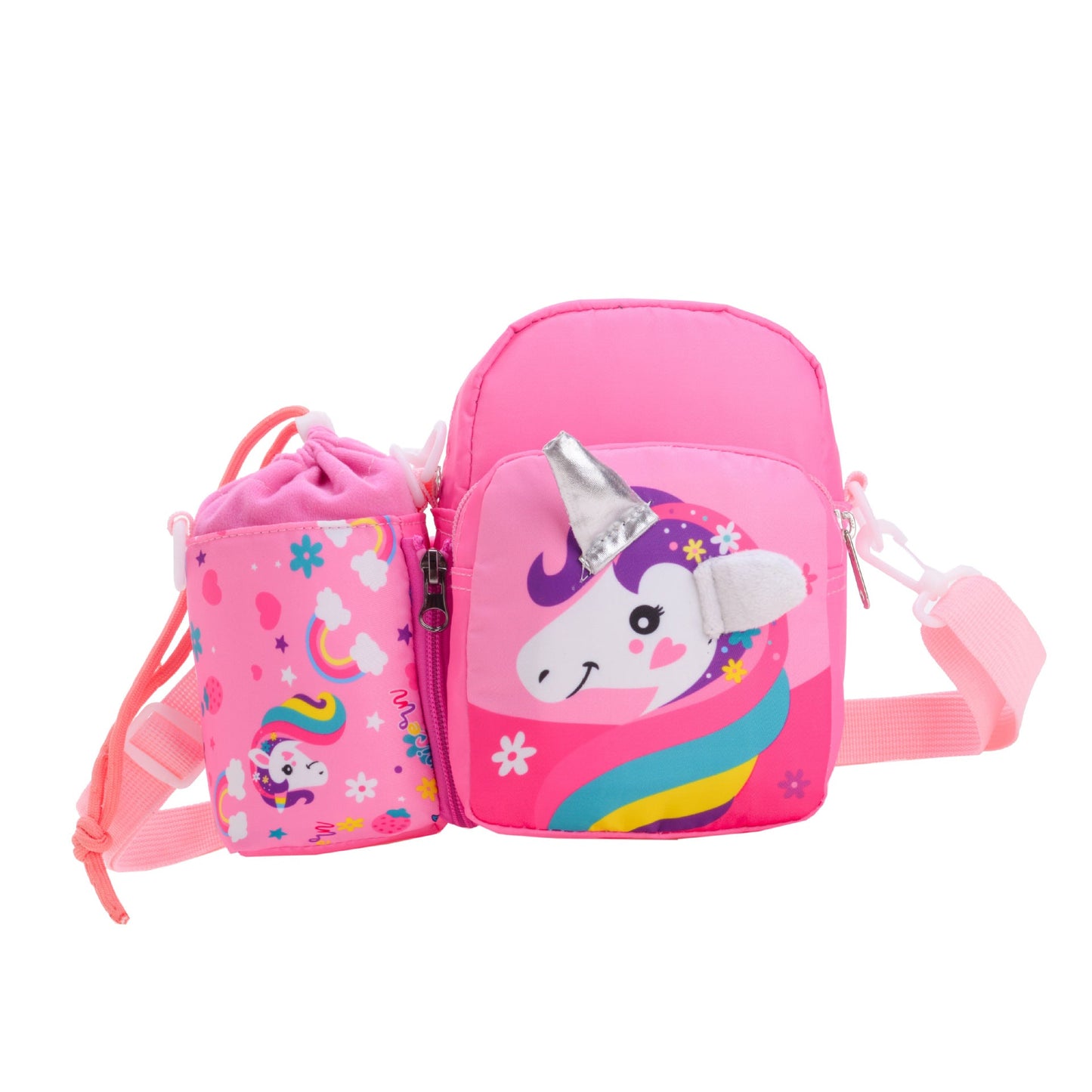 Girls And Boys Convertible Crossbody Backpack Cute Small Water Bottle Backpack For Outdoor Trips