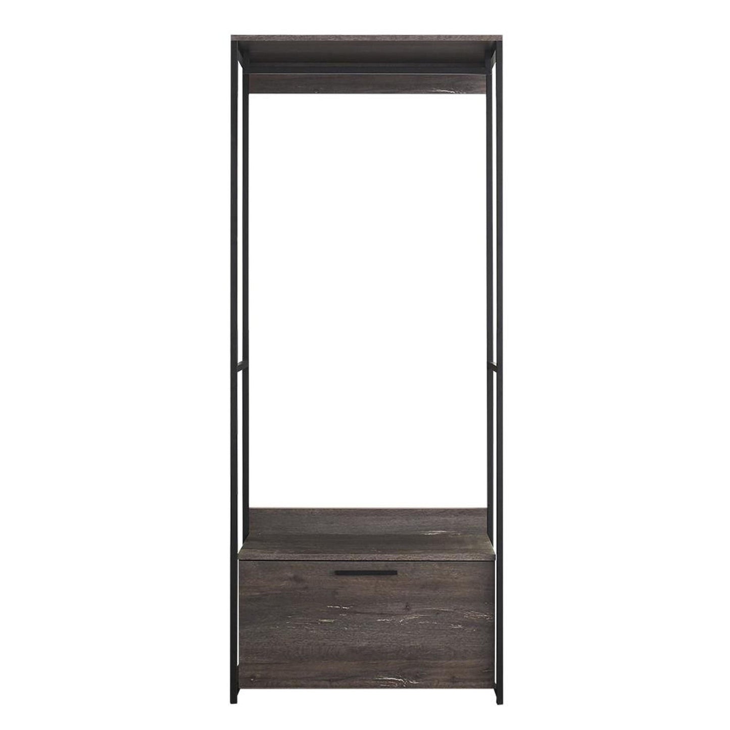 Monica - Walk-In Closet System With Modular Design - Rustic