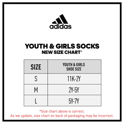 adidas Athletic Cushioned Quarter Socks (6-Pair) for Kids, Boys and Girls, Above The Ankle Fit, Durable Fabric Medium Black/Onix Grey/White - # BOAA11810006