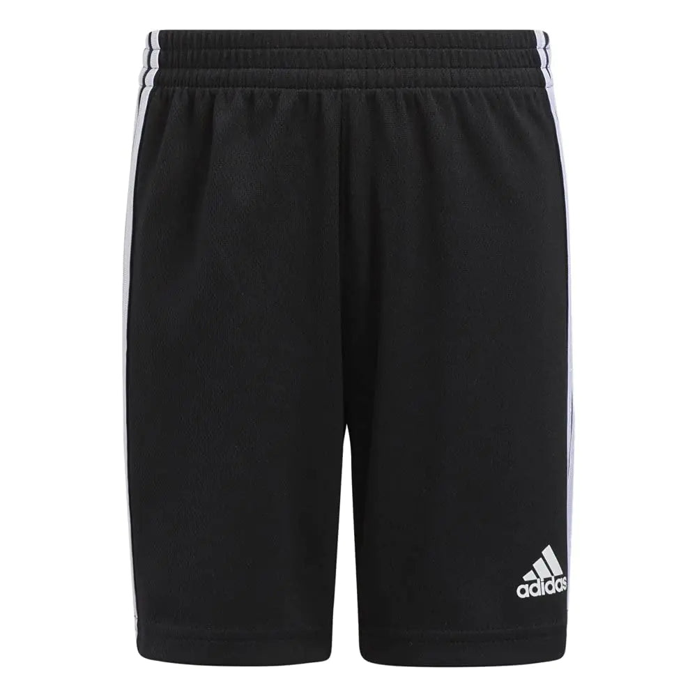 adidas boys Classic 3-stripes Shorts 7 White - # BOAA12610001