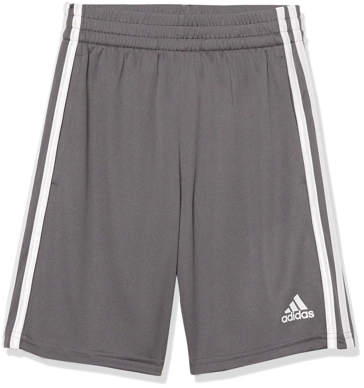 adidas boys Classic 3-stripes Shorts 7 White - # BOAA12610001