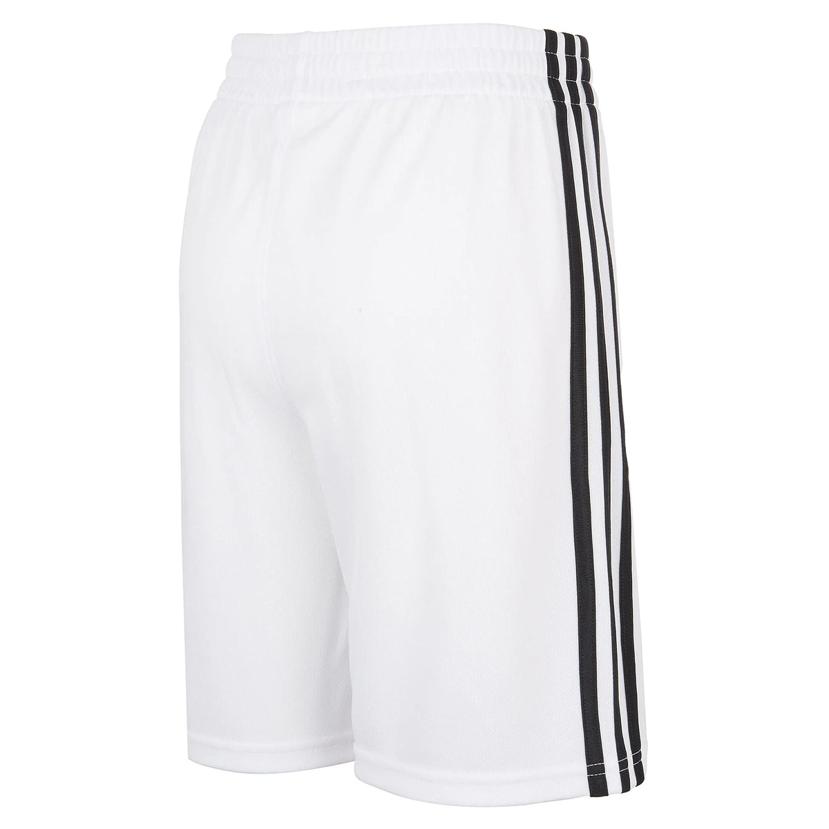 adidas boys Classic 3-stripes Shorts 7 White - # BOAA12610001