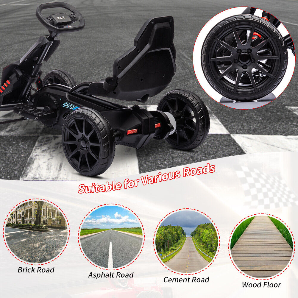 Adjustable Seat 4-Wheel Pedal Go Kart for Kids with Safety Belt