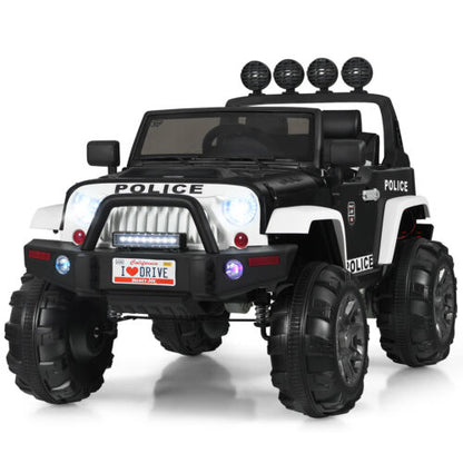 Adventure-Ready 12V Kids Ride On Truck with RC Control, Spring Suspension, Lights, Music, and Trunk