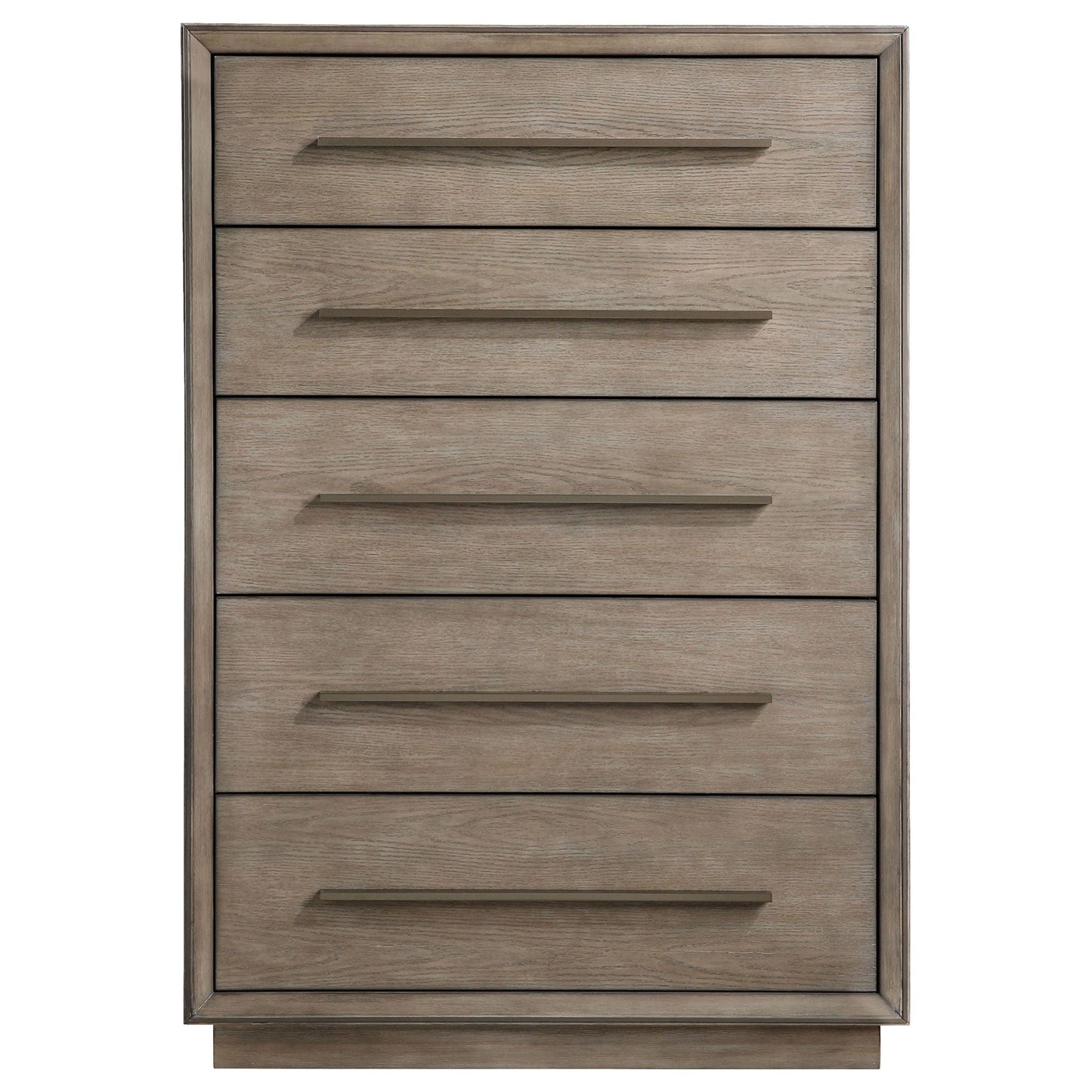 Prescott - 5 Drawer Bedroom Chest With Mitered Trim - Taupe