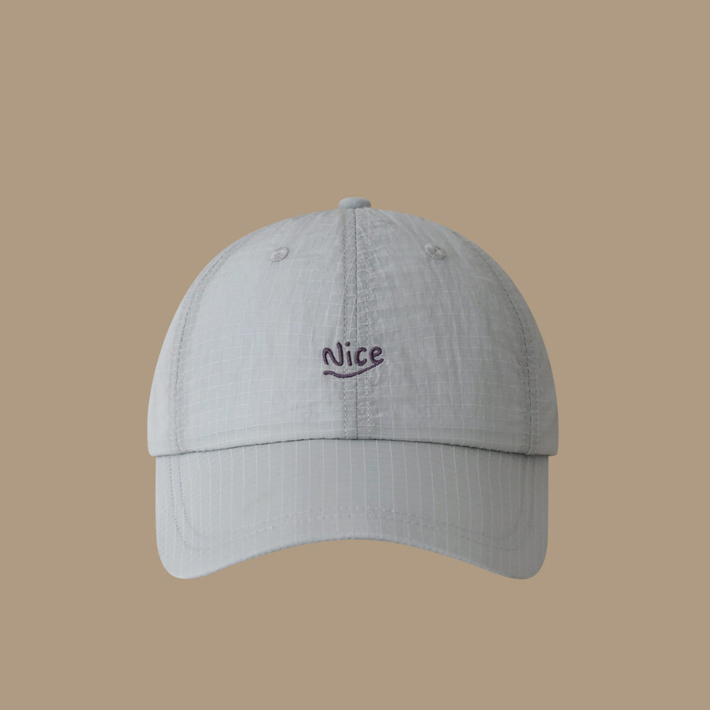 Summer Women's Fine-check Embroidered Nice Letter Style Fashionable And Simple Baseball Cap, Suitable For Daily Commuting And School Wear, Versatile Soft-brimmed Hat