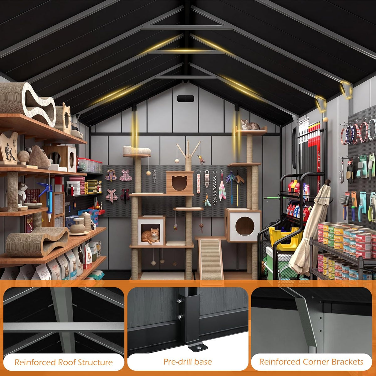 8x16ft Resin Outdoor Storage Shed