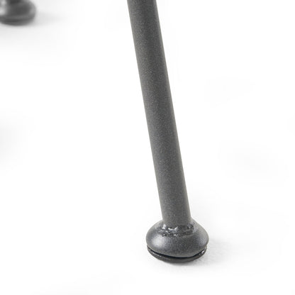 Petrichor Outdoor Side Table with Tempered Glass and Steel Frame