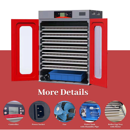 1000-Egg Commercial Cabinet Incubator – Digital Poultry Hatcher