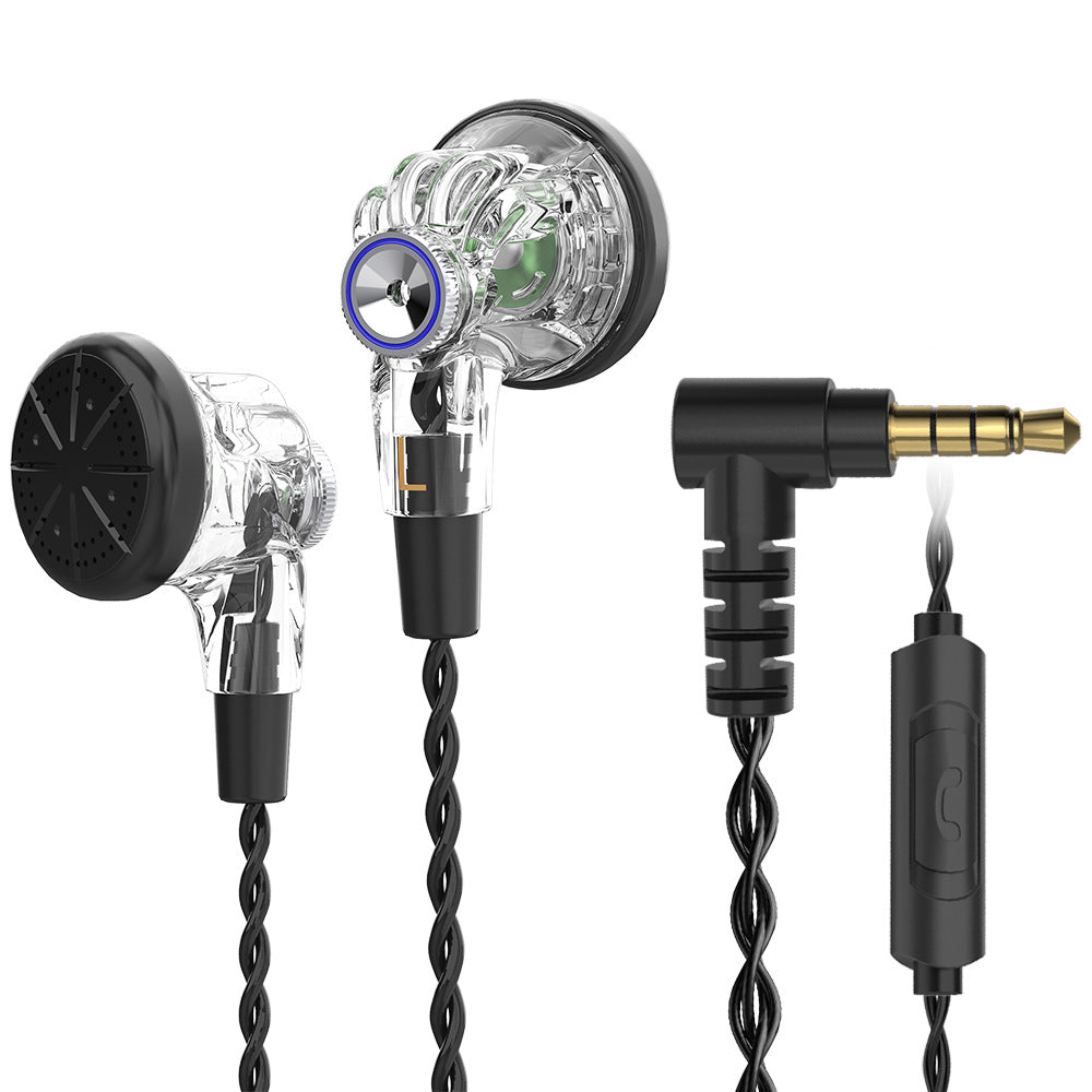Wired Music Headset Flat Head Earbuds Computer Mobile Phone Universal
