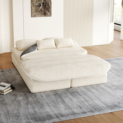2 In 1 Foldable Sofa Bed With Multi Functional Blanket