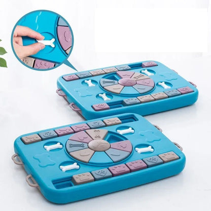 Pet Dog Puzzle Toy Interactive Eat Slowly Feeder Food Dispenser Pet Improve IQ Slowly Eating Bowl NonSlip Cat Dog Training Game
