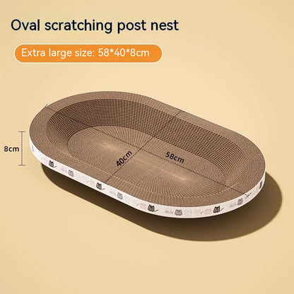 Cat Scratch Board And Cat Nest Integrated, Wear-resistant And Non Falling Debris
