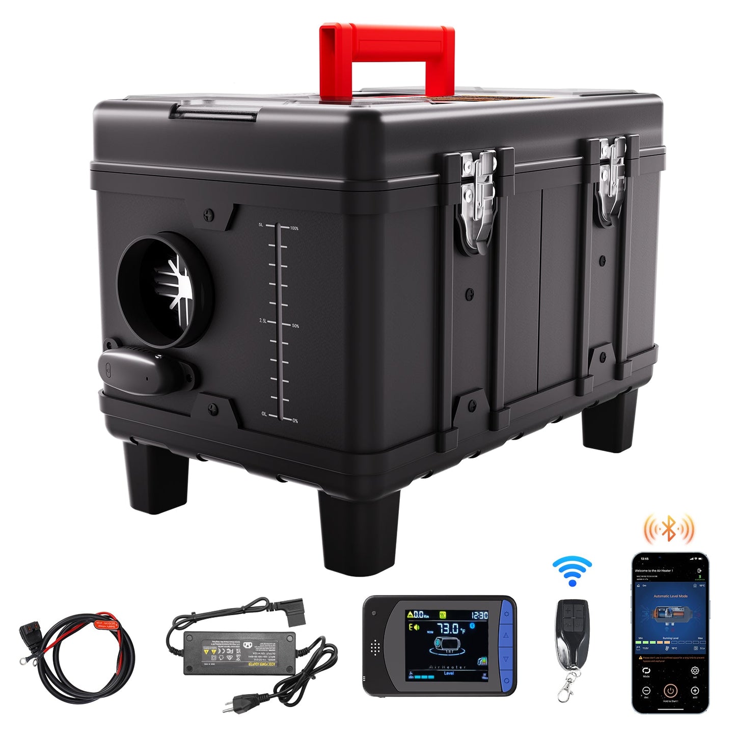 Diesel Air Heater 12V/24V 8KW Bluetooth APP Remote Control for Vehicles