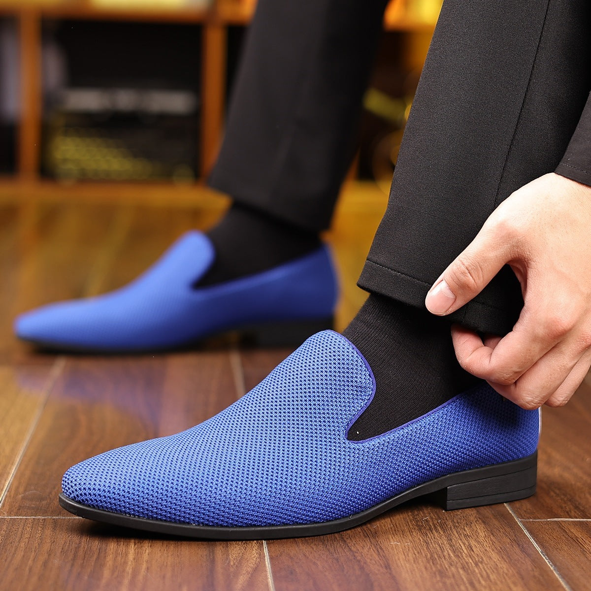 Casual Pointed-toe Leather Shoes Mens Breathable Formal Footwear