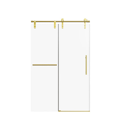 Frameless Single Sliding Shower Doors With Towel Rail & Handle