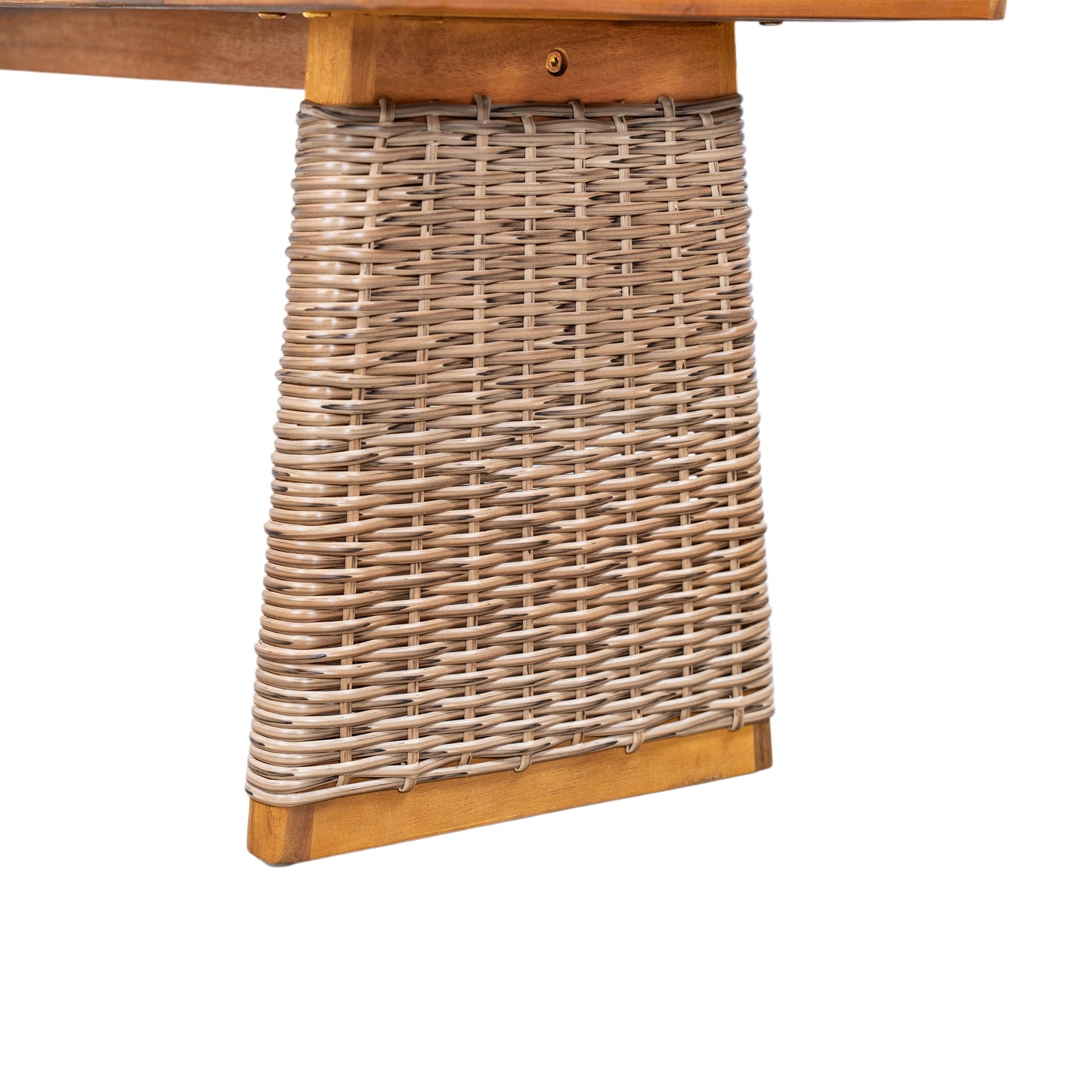 Outdoor 1pcs Acacia Wood Bench, Teak Finish