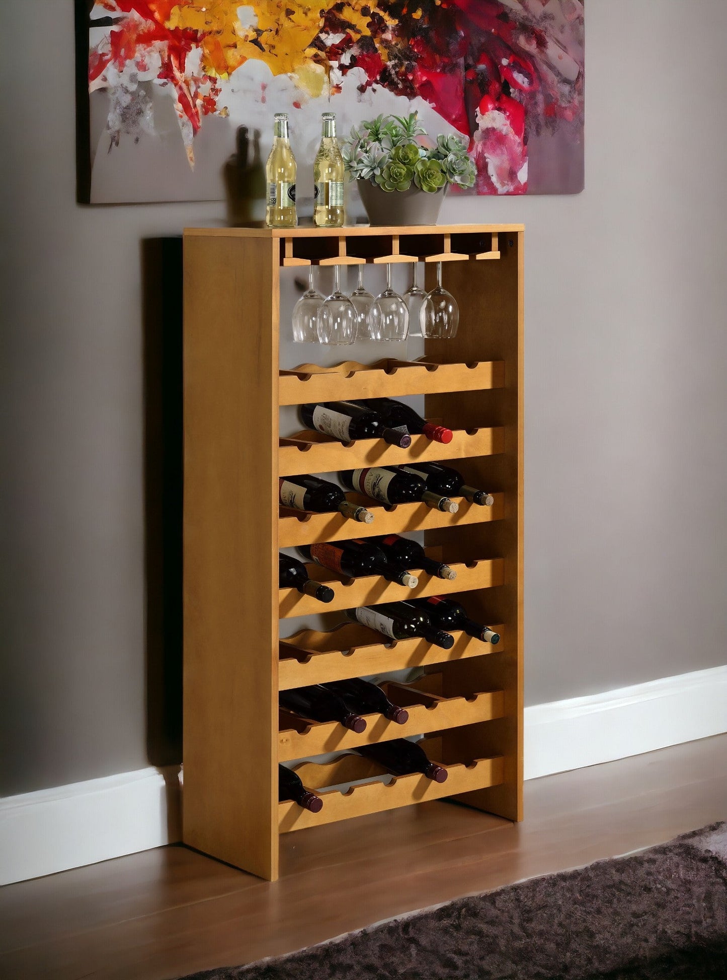 Hanzi Built-in Wine and Stemware Rack
