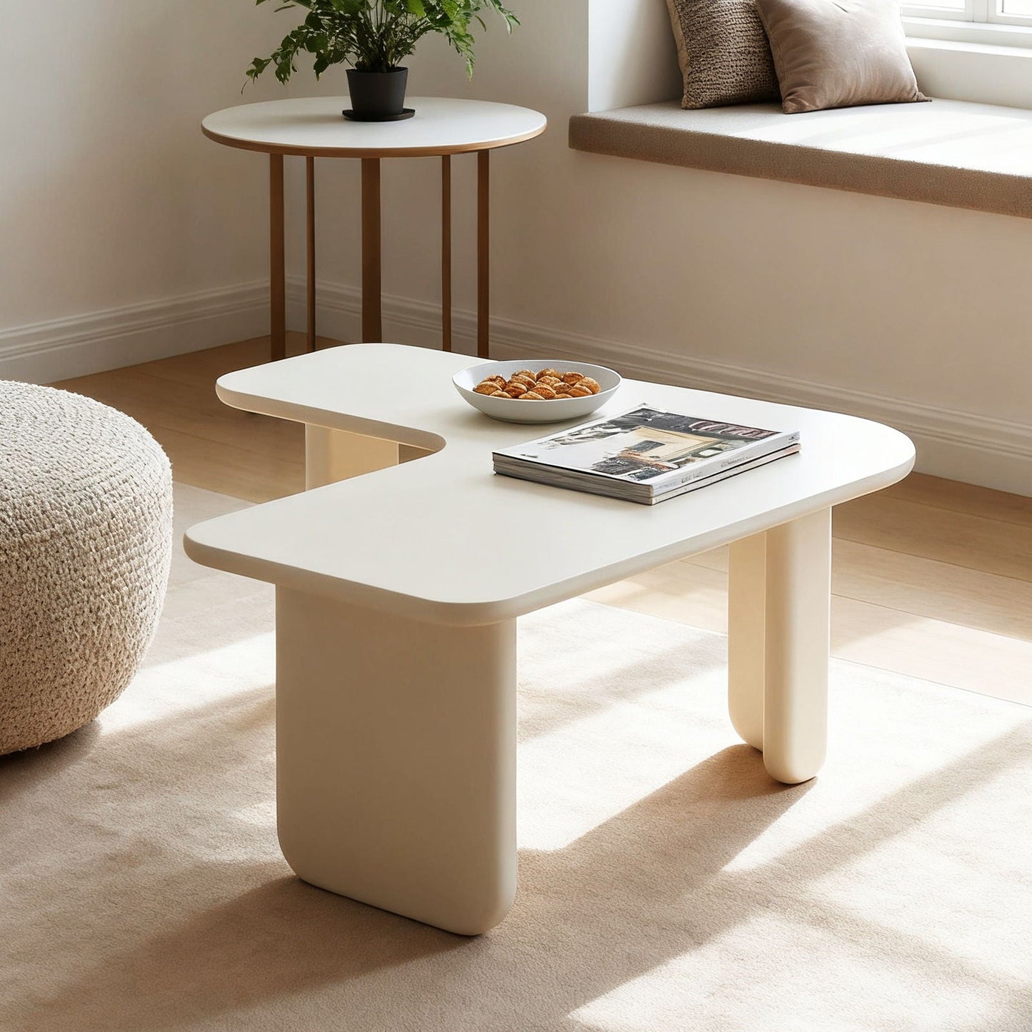 L-Shape Coffee Table For Living Room