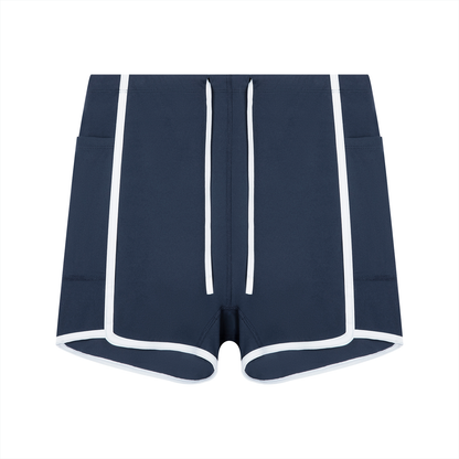 Loki & Ivy Women's High Rise Color Block Yoga Shorts