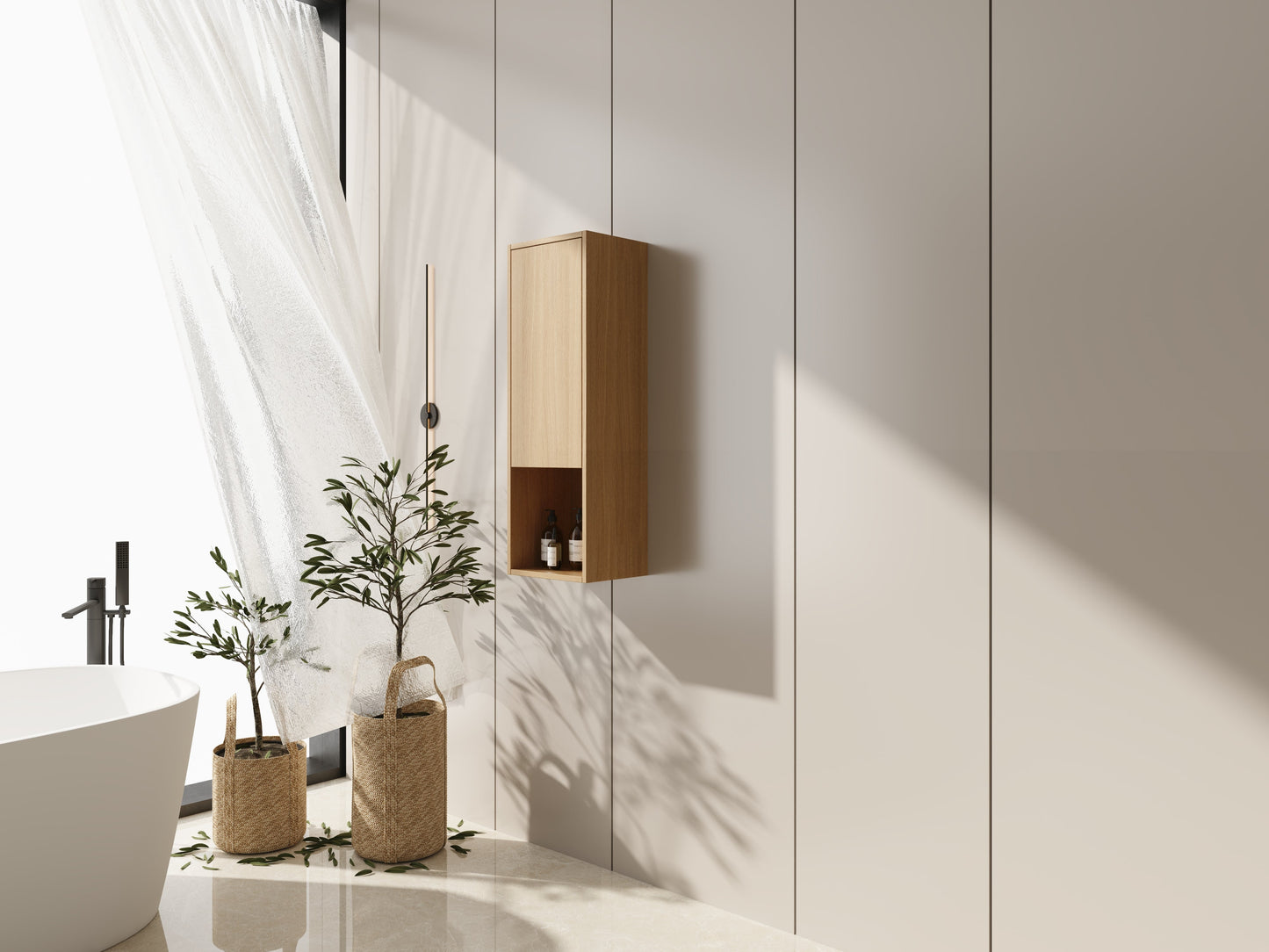 12 Inch Small Wall-Mounted Side Cabinet