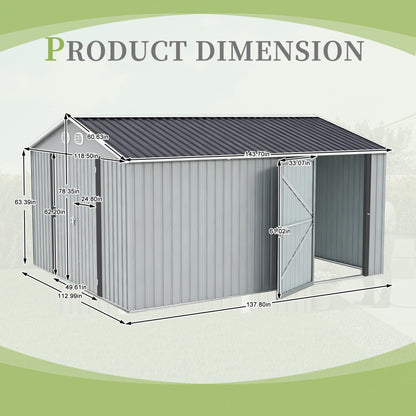 10x12 FT Outdoor Metal Storage Shed
