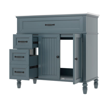 Bathroom Vanity With Sink, Freestanding Cabinet & Drawers