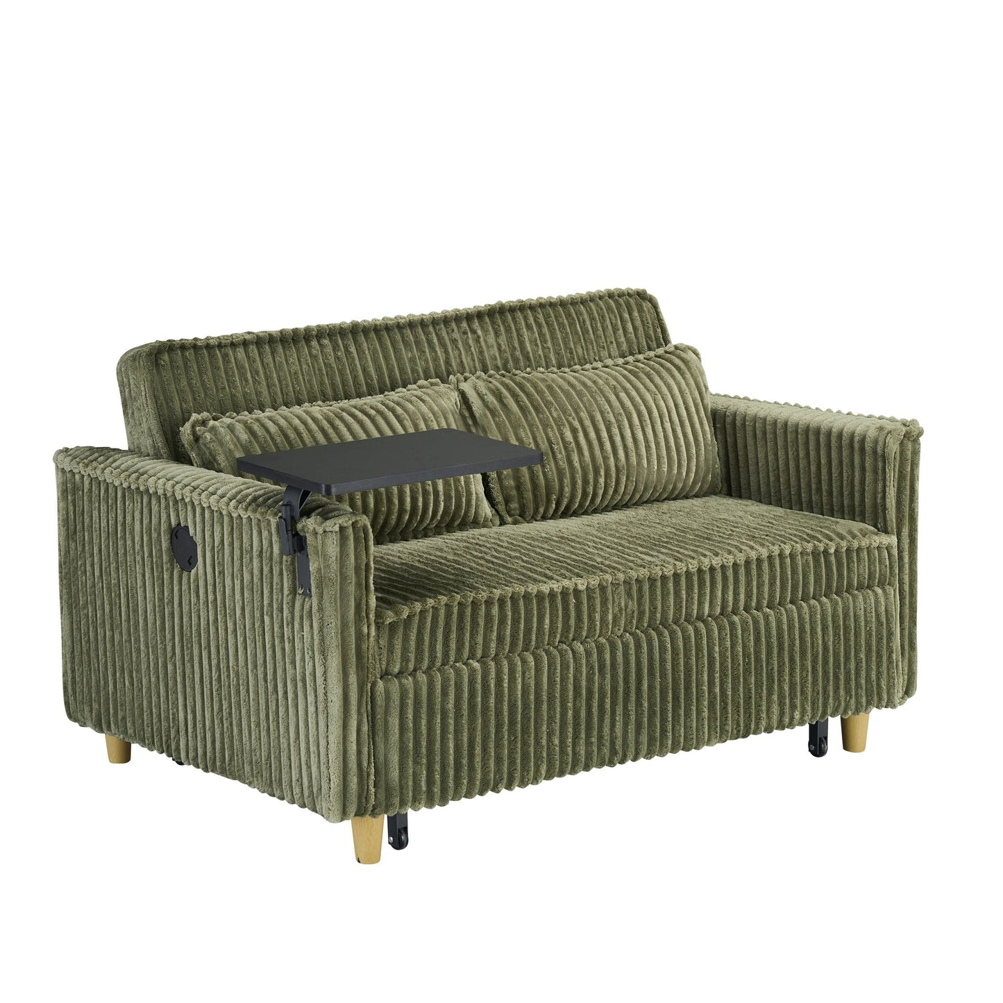 Pull Out Sofa With Movable Tabletop And USB Ports