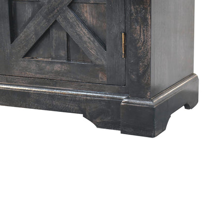 Solid Wood Regal Rustic Sideboard - 6 Compartments