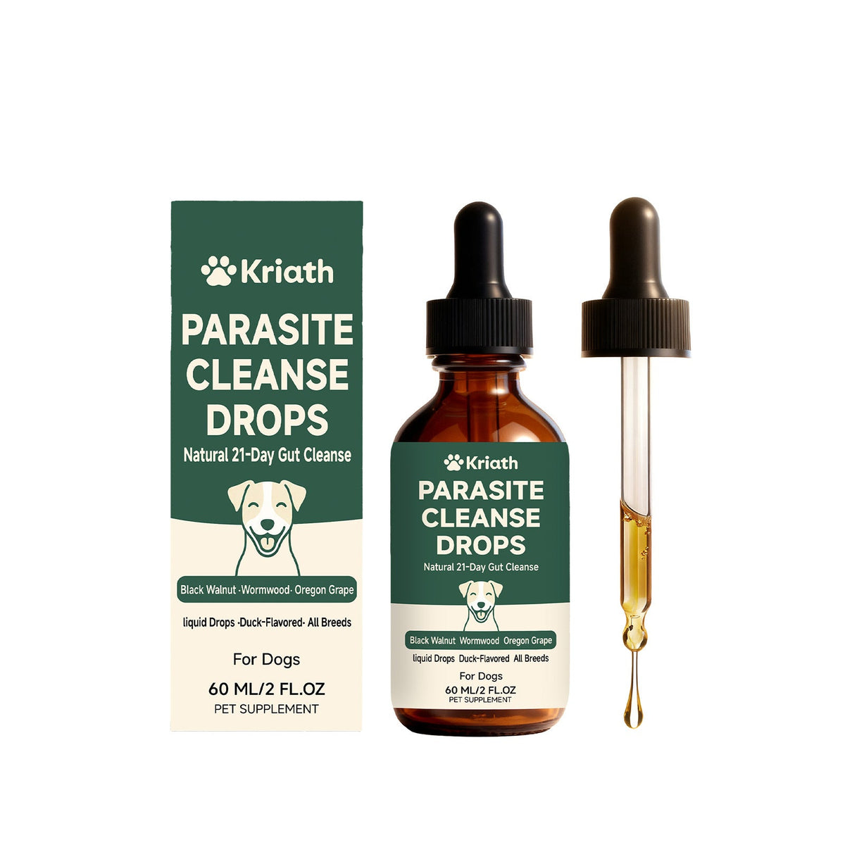 Kriath Dog Intestinal Essential Oil Drops Gentle Formula Comfortable And Nourishing Oral Drops For Pets' Digestive Health