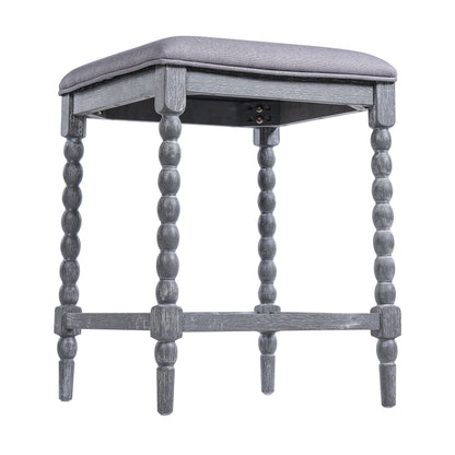 26" Counter Stools - Set of 2 with Upholstered Seat