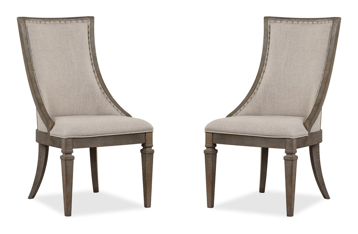Lancaster - Dining Arm Chair With Upholstered Seat & Back (Set of 2) - Dovetail Gray