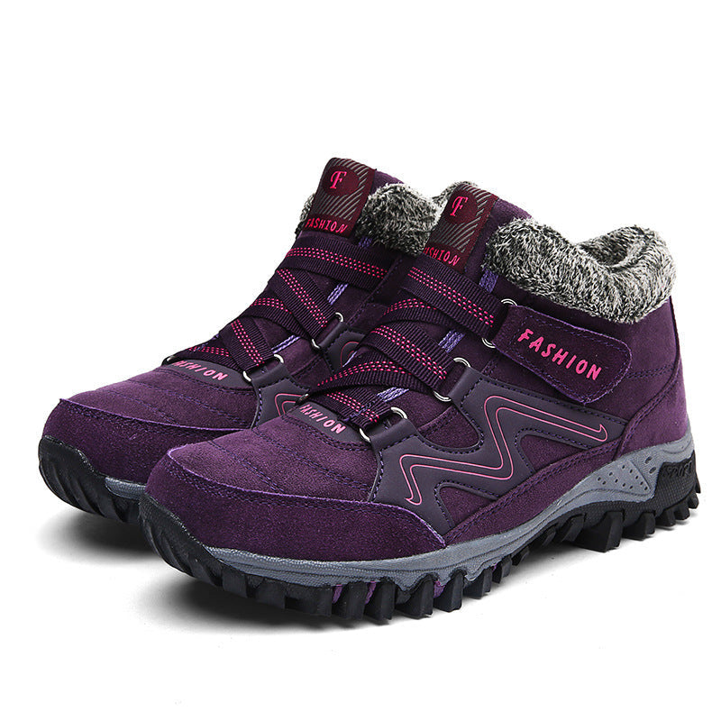 Cotton Shoes Winter Plus Velvet Thickening Outdoor Large Size Sports Running Shoes