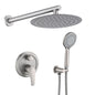 Wall Mounted Shower Set With High Pressure 10" Rain Shower Head And 5 Function Handheld Shower Head