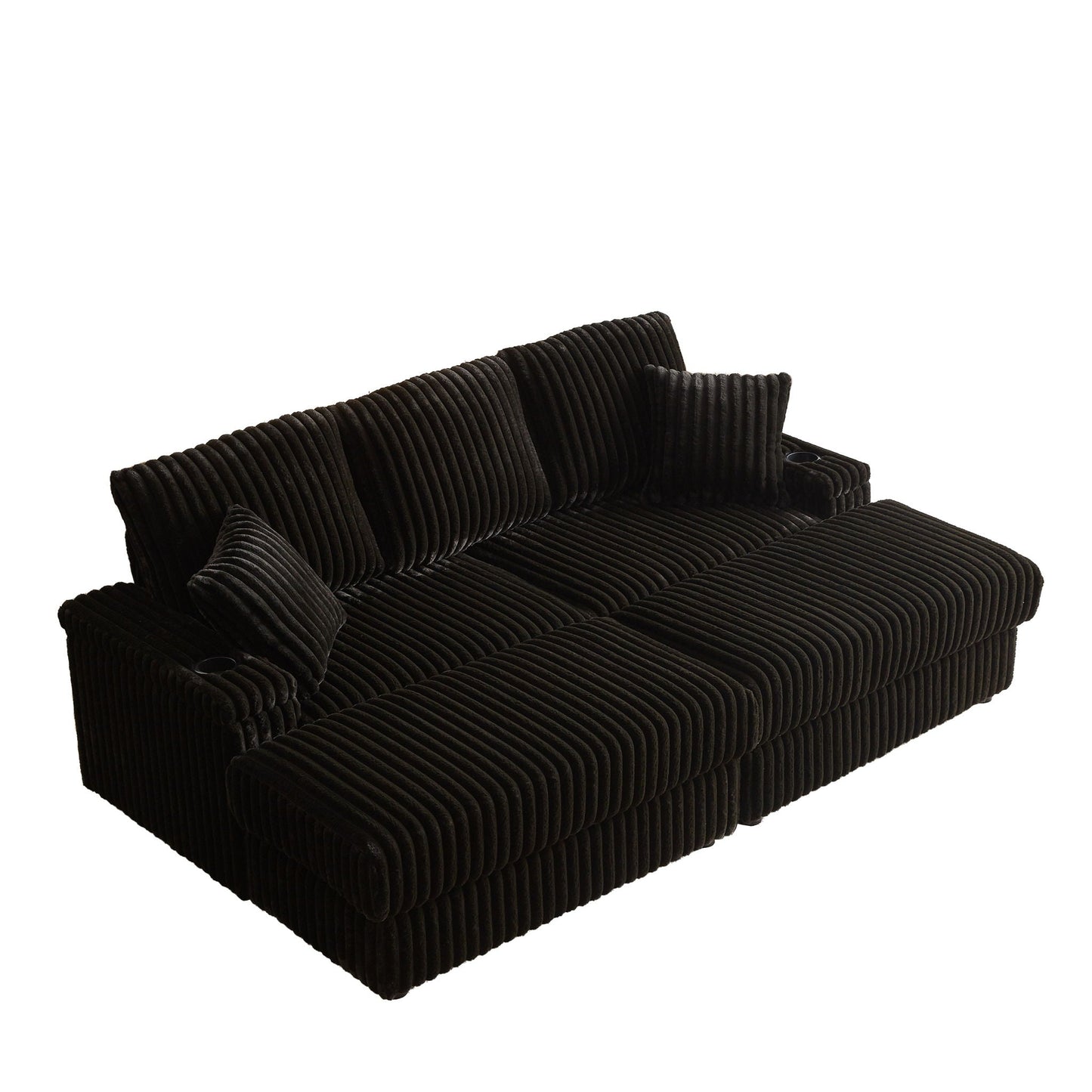 3 Seater Sofa With 2 Ottomans For Living Room