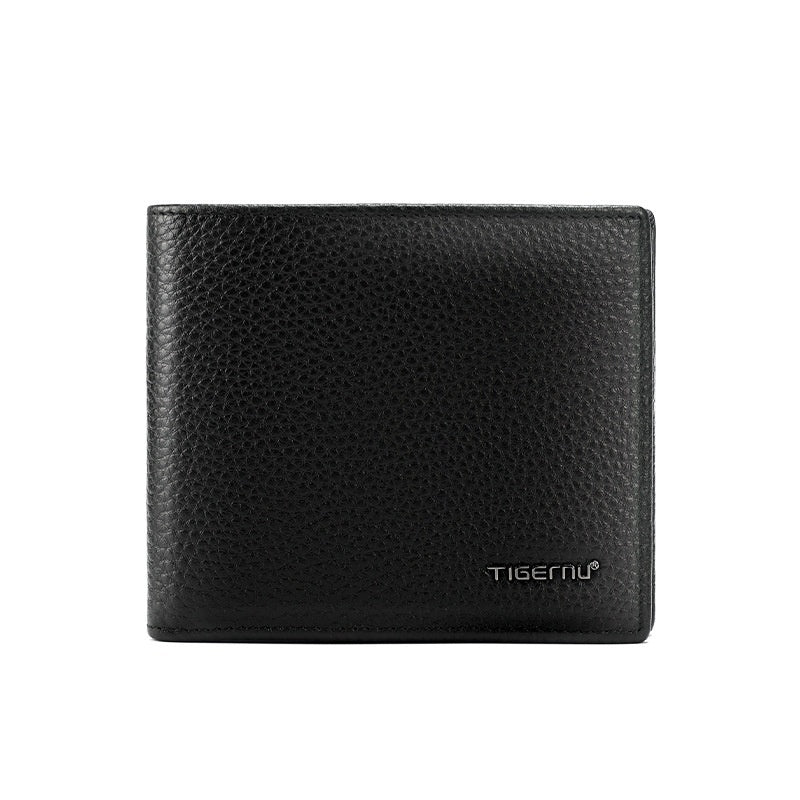 Mens Large-capacity Multi-card Short Leather Wallet