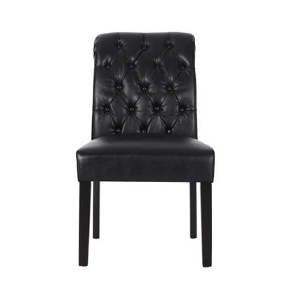 Broxton Tuft Dining Rolltop Chairs With Button Tufted Backrest (Set of 2)