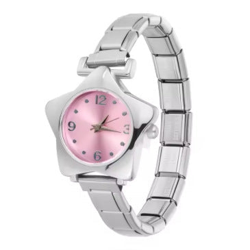 New Colorful Five Star Stainless Steel Watch Bracelet