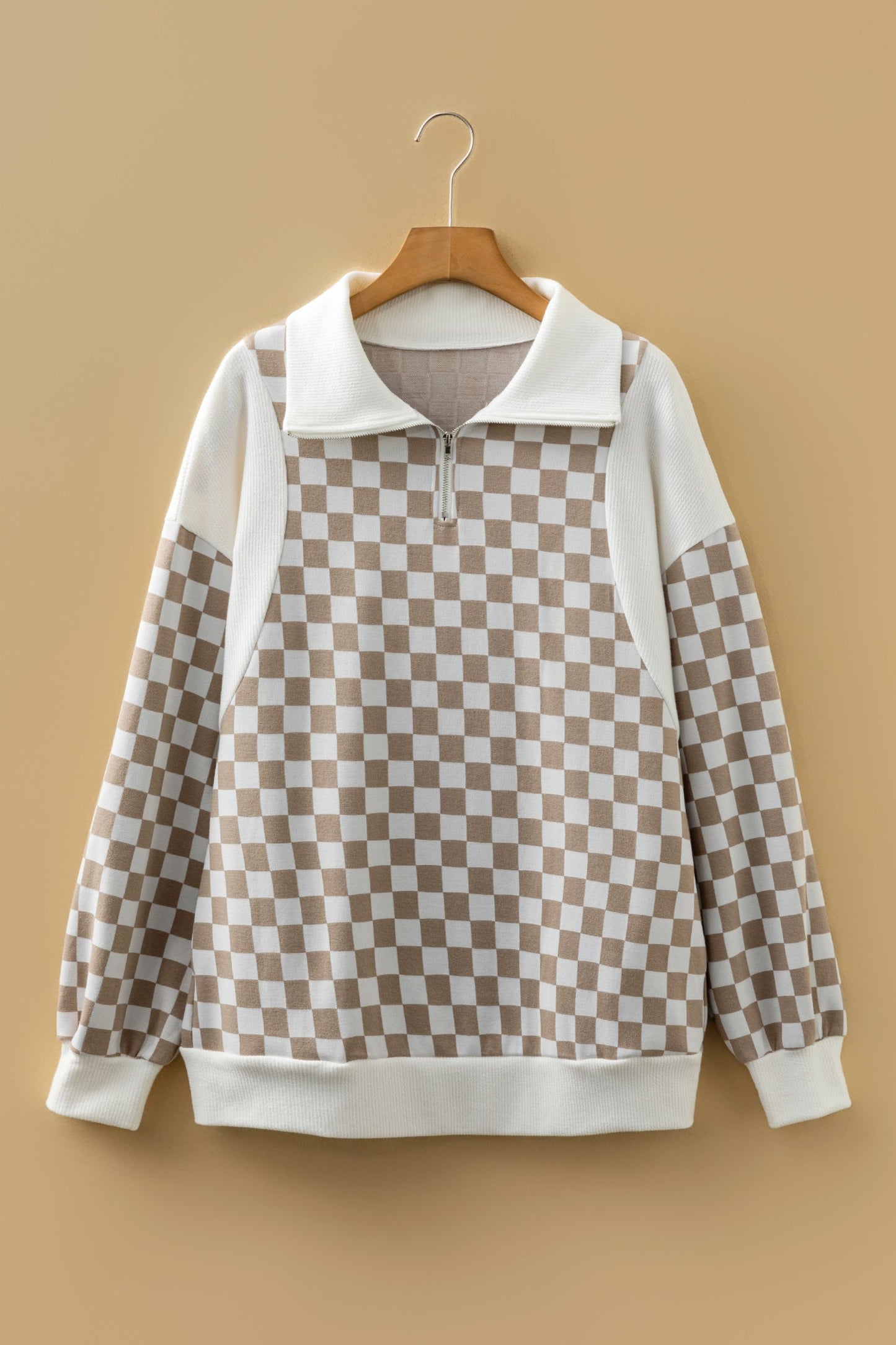 Rosalia Ribbed Patchwork Loose Sweatshirt