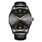 Luminous Waterproof Leather-Strap Quartz Watch For Men