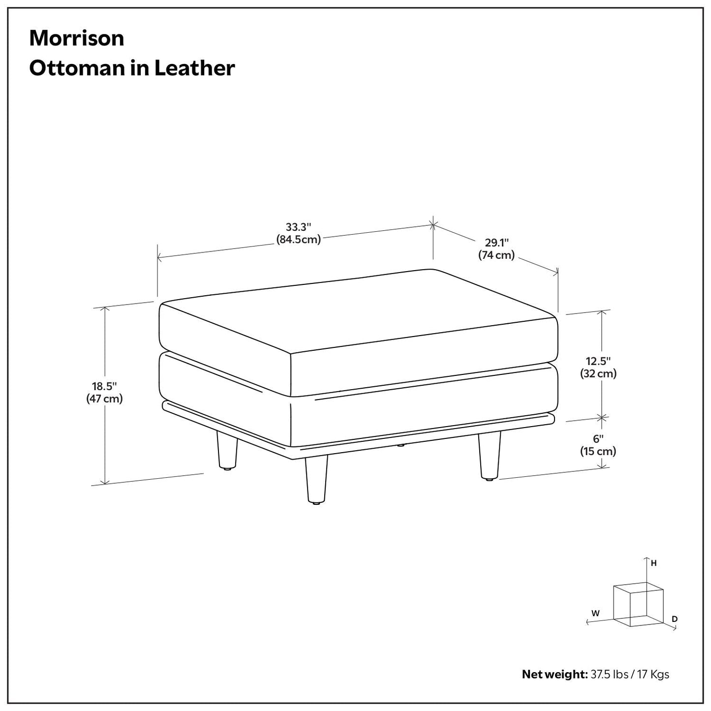 Morrison - Handcrafted Ottoman