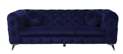 Atronia Blue Velvet Sofa