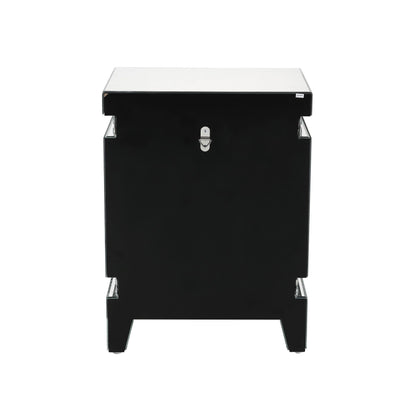 Lotus - Accent Table - Mirrored & Faux Ice Cube Crystals