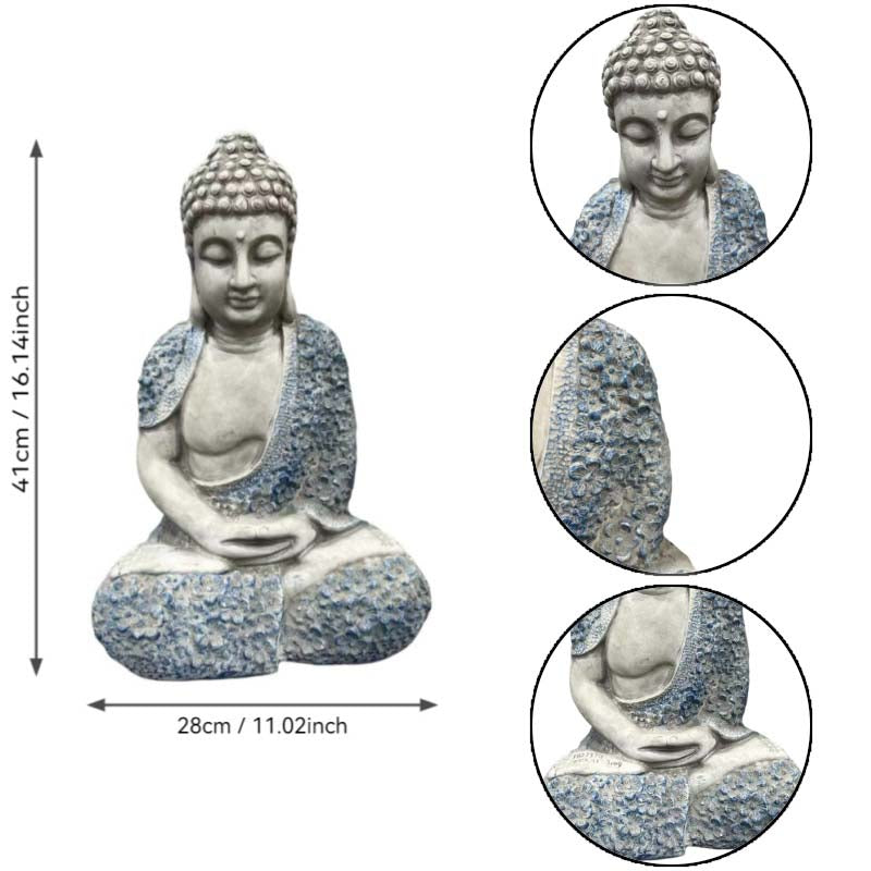 16'' Weatherproof Resin Buddha Garden Statue